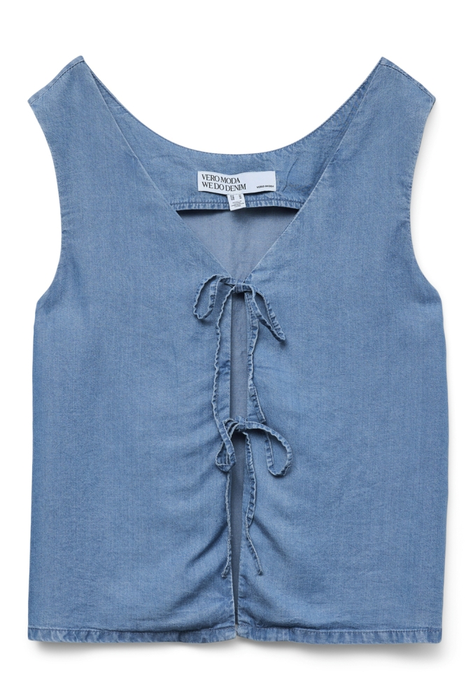 VMFLEUR SL STRING 2WAY TENCEL TOP G 10326066 MEDIUM BLUE DENIM